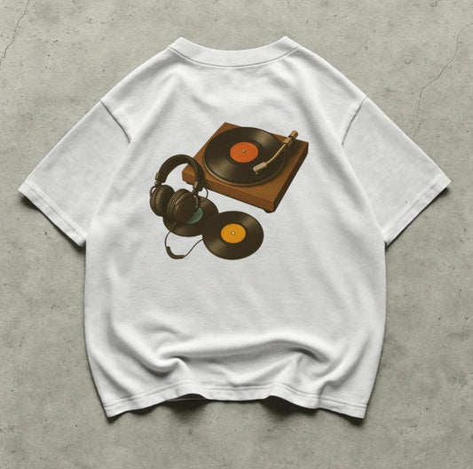 Vintage Record Player Graphic Tee