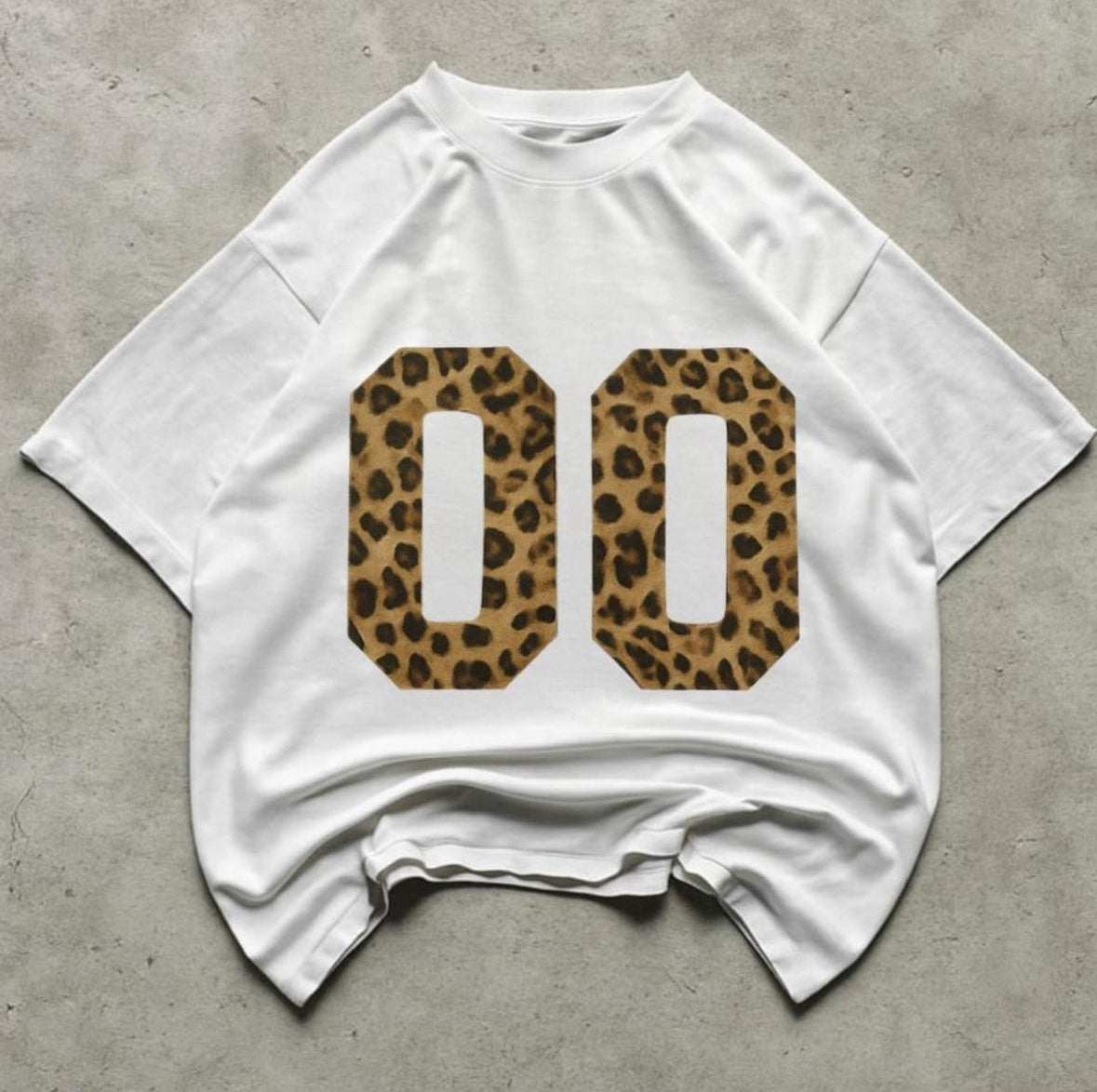 Y2k Leopard Print Jersey Graphic Tee